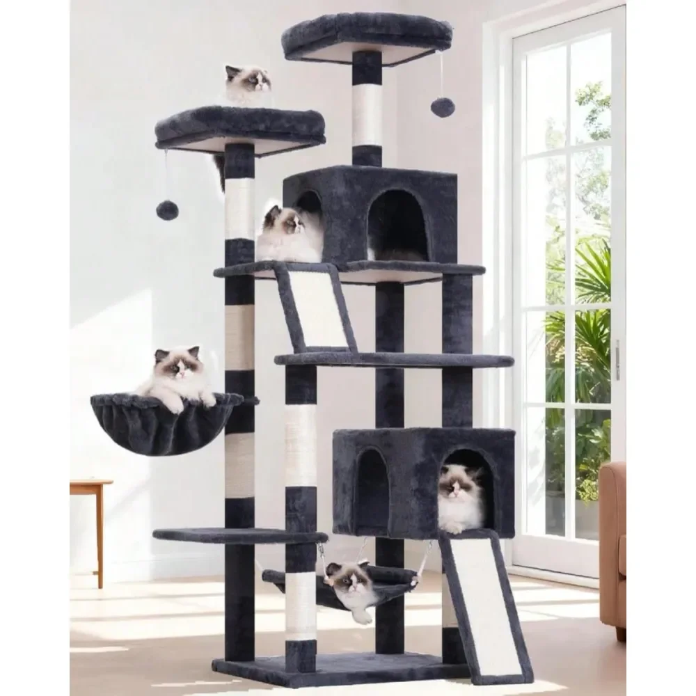

Cat Tree Rascadores Para Gatos Cat Supplies Cat Tree For Indoor Cats, 713939 180cm MultiLevel Cat Tower For Large Adult, Sturdy
