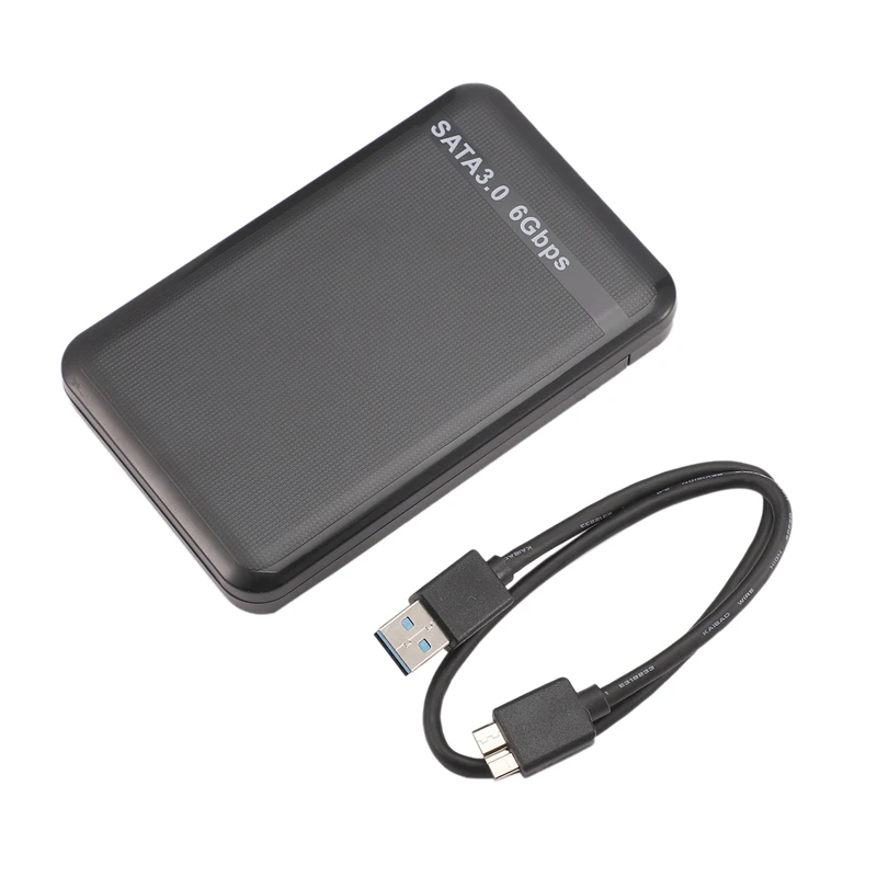 2,5-дюймовый USB3.0 SATA 3.0 HDD Жесткий диск Коробка Внешний корпус жесткого диска Инструмент 6 Гбит/с Поддержка протокола UASP 3 ТБ