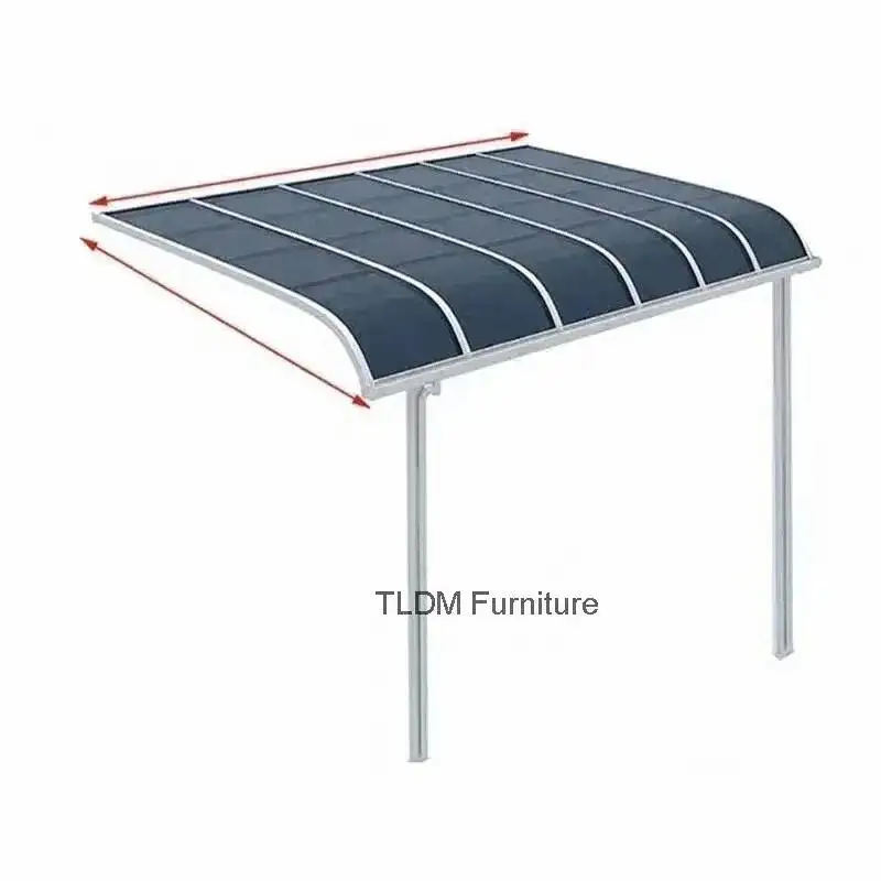 Shelter Carport Transparent PC Board High Quality Durable Sun Gazebos Rain Canopy Silent Anti UV Rainproof Window Door Awning jl