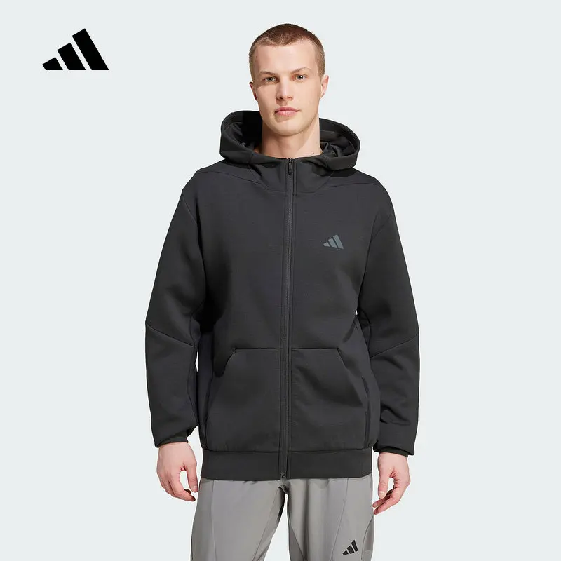 Adidas Men's Thickened Thermal Hooded Sweater Fall/Winter Jacket Training Jacket IY1131