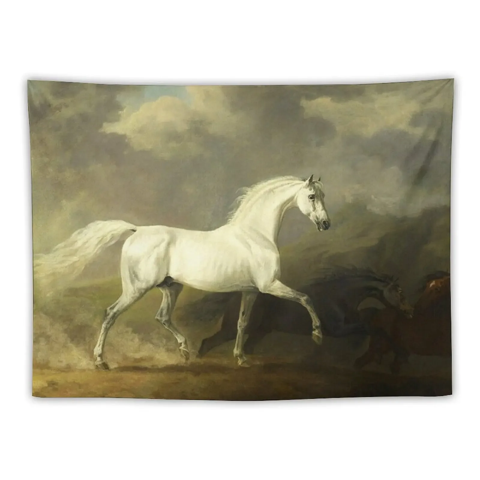 Serene Equine Encounter Tapestry Wall Carpet Room Decor Korean Style Wallpaper Bedroom Wallpaper Tapestry