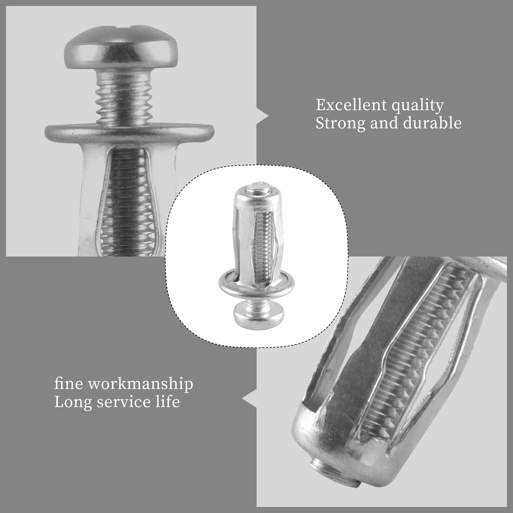 B50C 20 Pcs Jack Nuts Car Metal Screw Petal Nuts With Screw For Hollow Wall Iron Skin