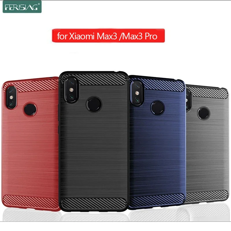 Case For Mi Max3 Case Xiaomi MiMax 3 Cases Silicone TPU Bumper Shockproof Carbon Cover for xiaomi Mi Max 3 Pro Capa Coque