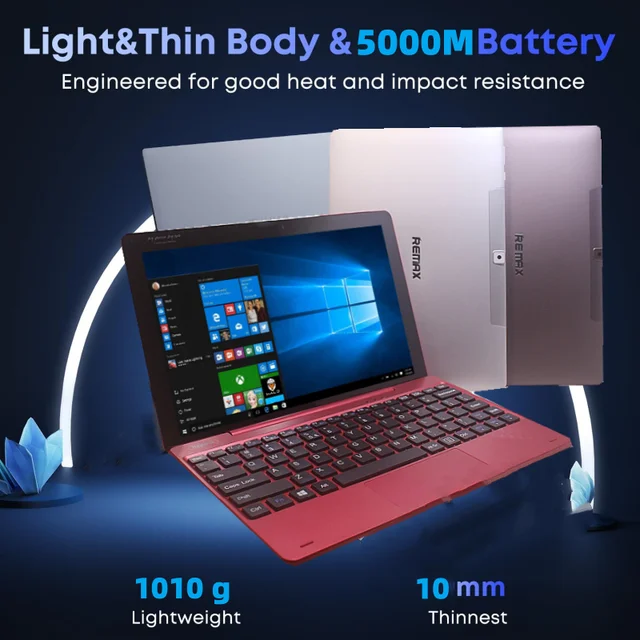Detachable 10.1' Windows T10 Laptop Tablet, Intel X5-Z8350, 2GB DDR 32GB ROM HD IPS Screen Dual Camera, HDMI-Compatible 5