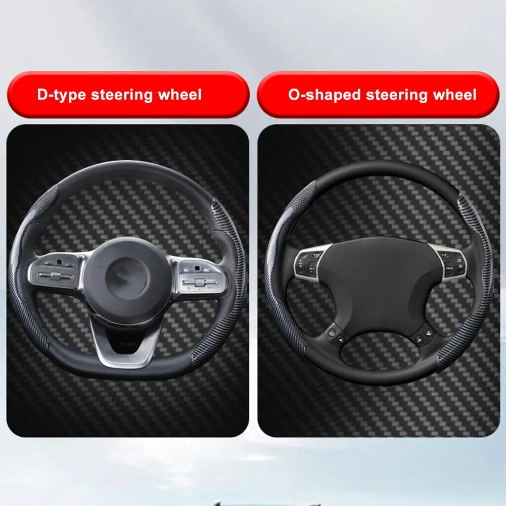 Steering Wheel Cover for Car Universal Fit Carbon Fiber Steering Wheel Covers Protect Hide Cracks Enhance Car with for Sunlight