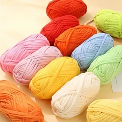 Flat Thread T-Shirt Yarn DIY Soft Weaving Sewing Knitting Material for Carpets Bags Slippers Sandals 39 Colors Crochet Handmade