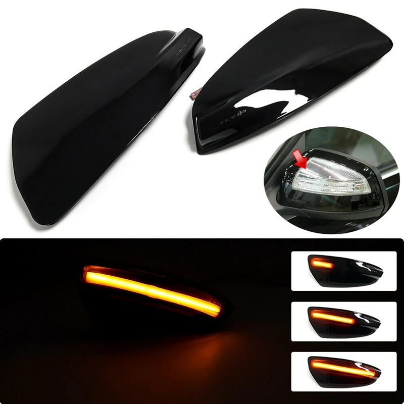 

Car LED Dynamic Side Mirror Indicator Light Turn Signal Lights Lamp For Mercedes Benz W204 W164 ML300 ML500