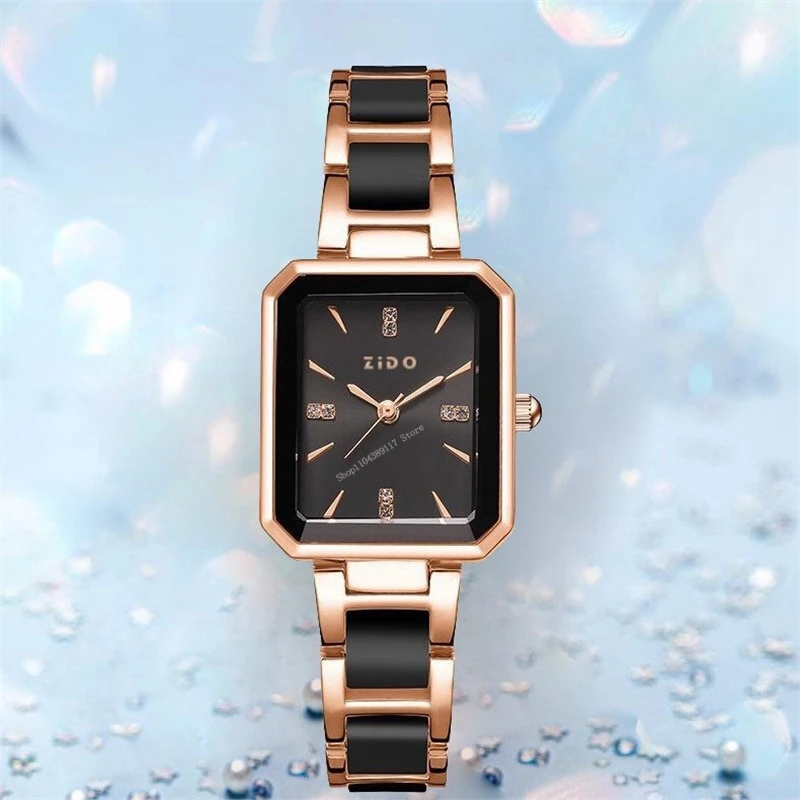 ساعة نسائية أنيقة على الموضة متعددة الاستخدامات ساعات كوارتز مربعة الشكل هدايا فاخرة للسيدات ساعات المعصم Reloj Mujer Montre فام سيساك