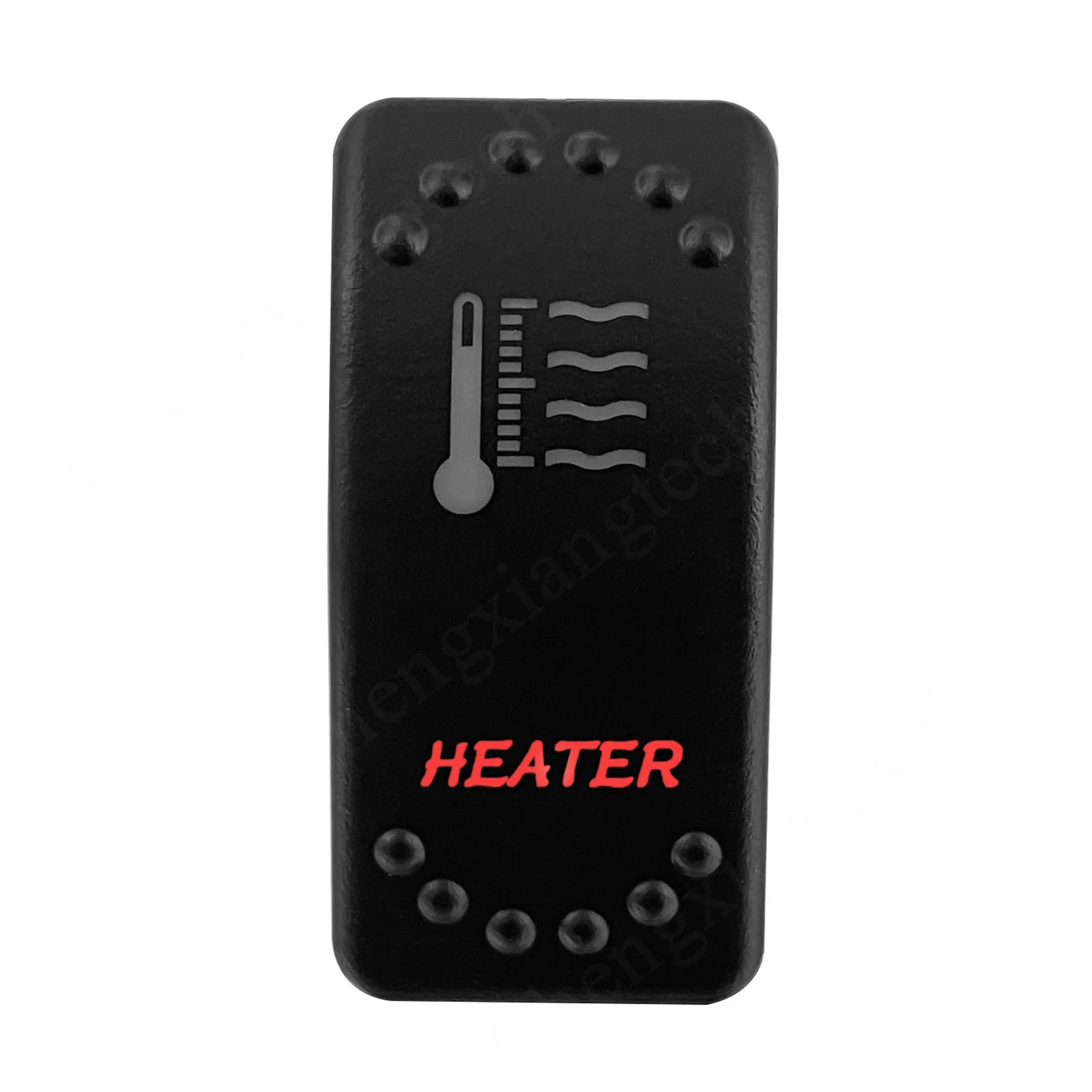 Heater Rocker Switch 12V 20A / 24V 10A Dual Red Led 5P On Off SPST Waterproof for Car Boat Truck Off Road UTV ATV