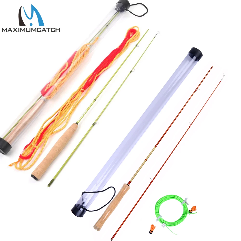 Maximumcatch 4.2FT/1.28M Practice Starter Fly Rod with WF Fly Line & Strike Indicator, 2-Second Action, Perfect for Beginners