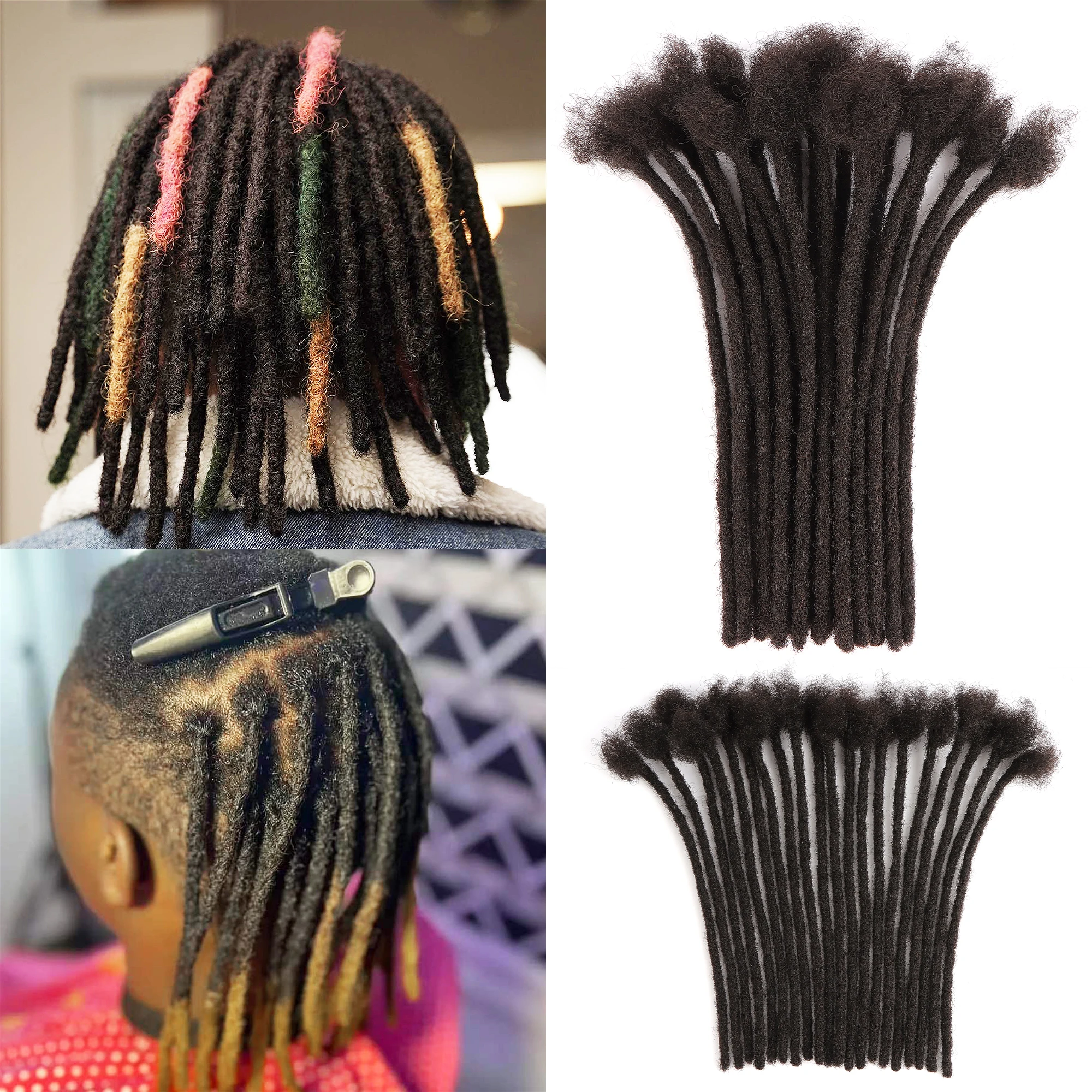 Orientfashion kinky straight human hair dreadlocks loc extensions rastas human hair dreadlocks extension thin