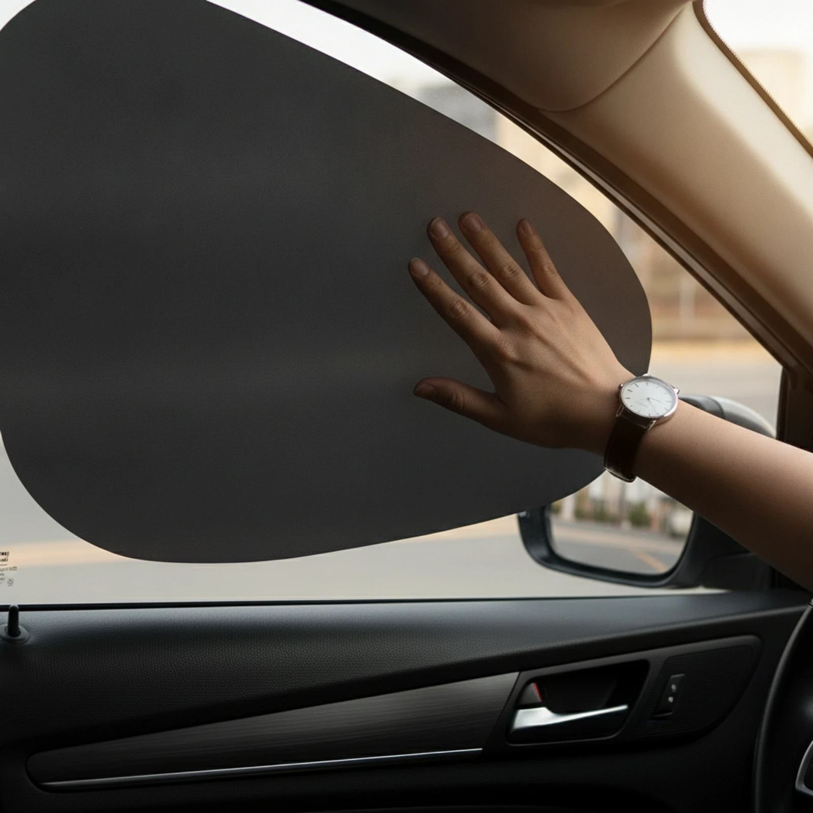 Car Side Window Shade Electrostatic Car Window Shade Privacy Sunshade Cut-to-Fit for Drivers, Road Trips