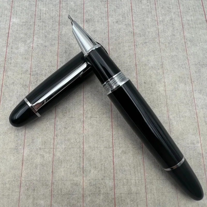 guochen-pluma-estilografica-de-doble-capa-de-25mm-con-punta-oscura-diseno-de-cuchilla-larga-hecha-a-mano-totalmente-de-cobre-laca-de-porcelana-negra-pluma-de-practica