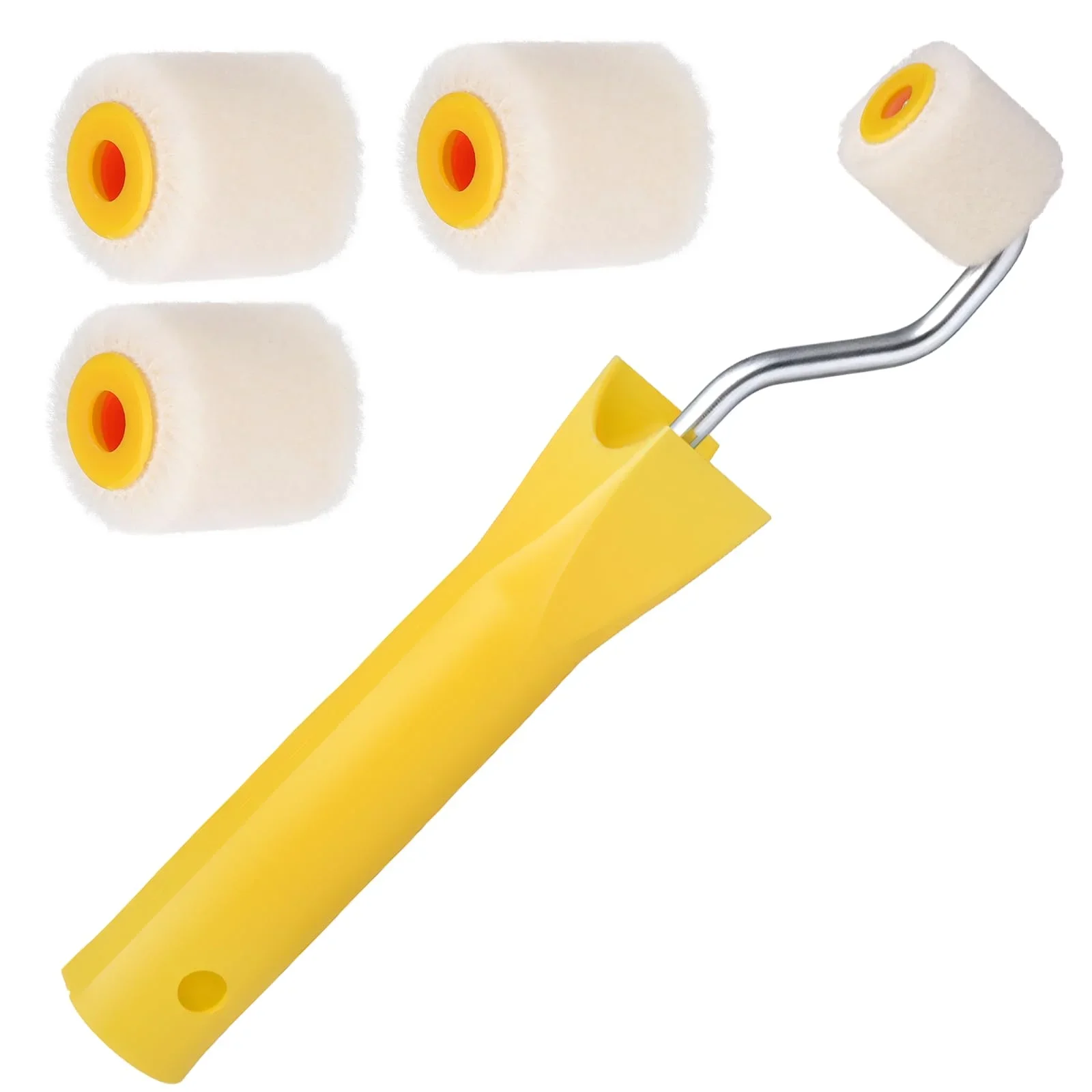 5PCS Paint Roller Set, Mini Paint Roller Brushes for Touch Up, Furniture, Door and Edge Touch Trim and Small Area Painting