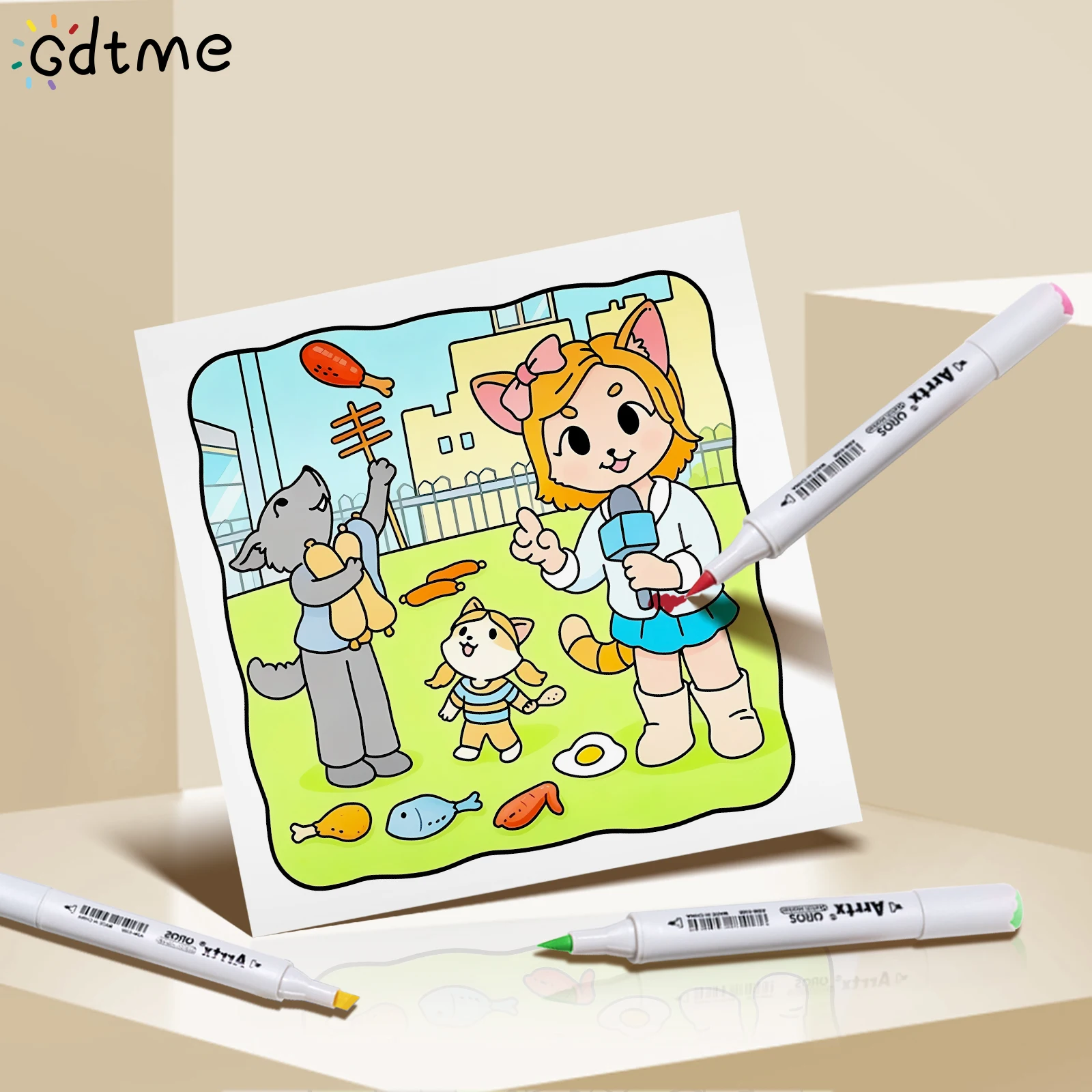 كتاب تلوين سينمال للبالغين يتميز بأنماط كرتونية جريئة وسهلة للاسترخاء للأطفال كتب رسم يدوية