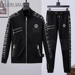 Plein Skull Spring and Autumn Round Neck Suit Men's Sports Coat Casual Pants Luxury Brand Hip Hop Party Suit M-XXXL