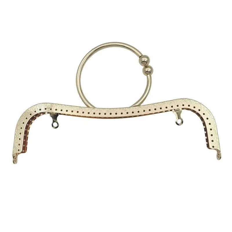 Customized Bag Handle Making 22cm Metal Frame with Kiss Lock for DIY Crafts