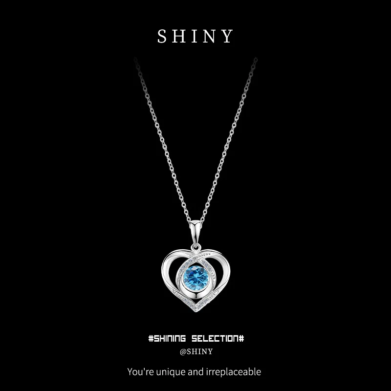 

Kelanda Love Pendant Necklace S925 Silver Plated 18K Gold VVS1 0.3ct D Color Moissanite - Romantic Gift Jewelry