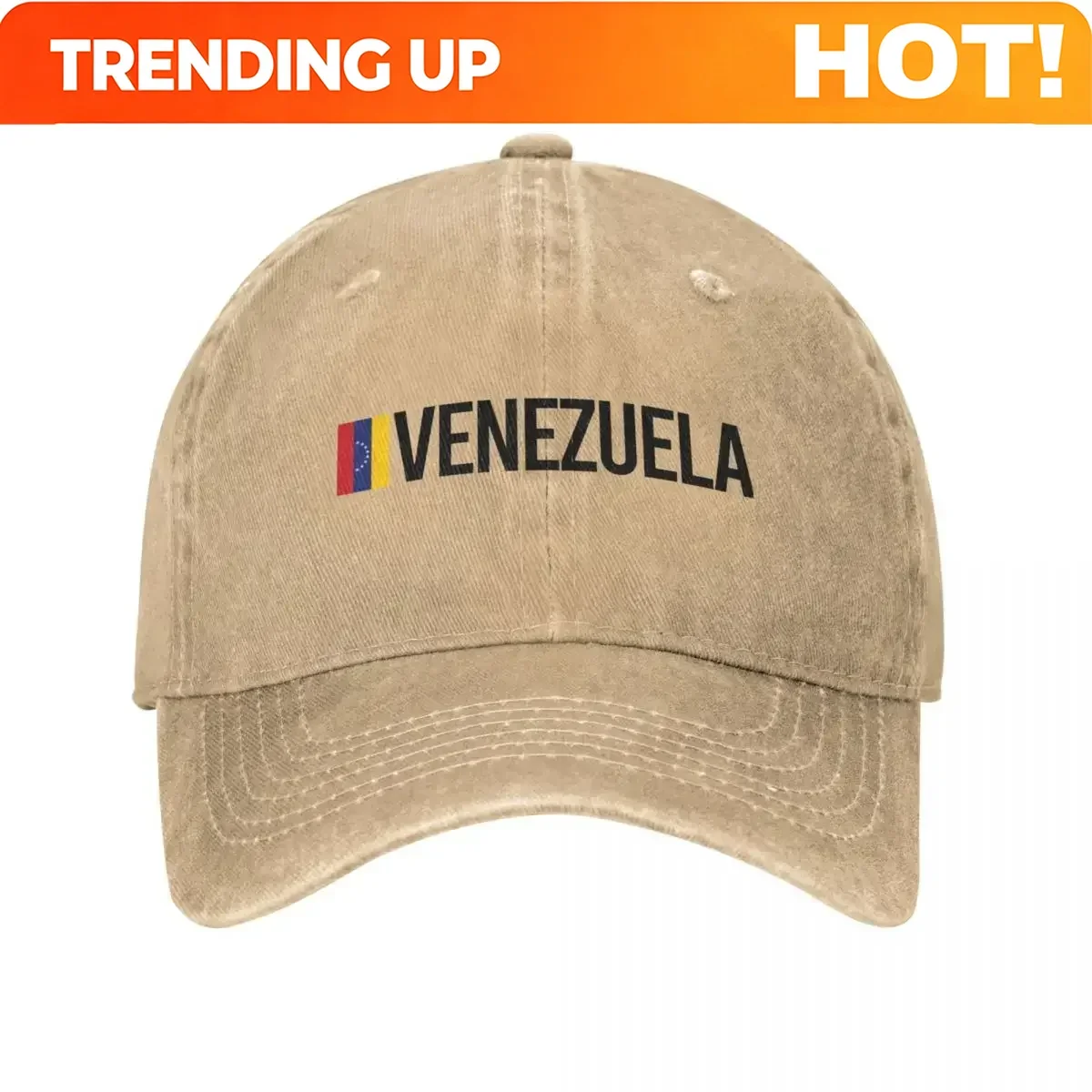 Custom Venezuela Minimal Design Cap Unisex Distressed Deniimm Cap Venezuelan Outdoor Gollff Unstructured Soft Caps Hat