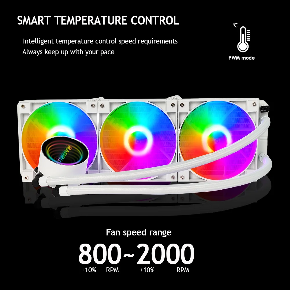 MANMU Liquid Cooler For Cpu Water Cooler pc Rgb Cpu Water Liquid 360mm Water Cooling Cooler