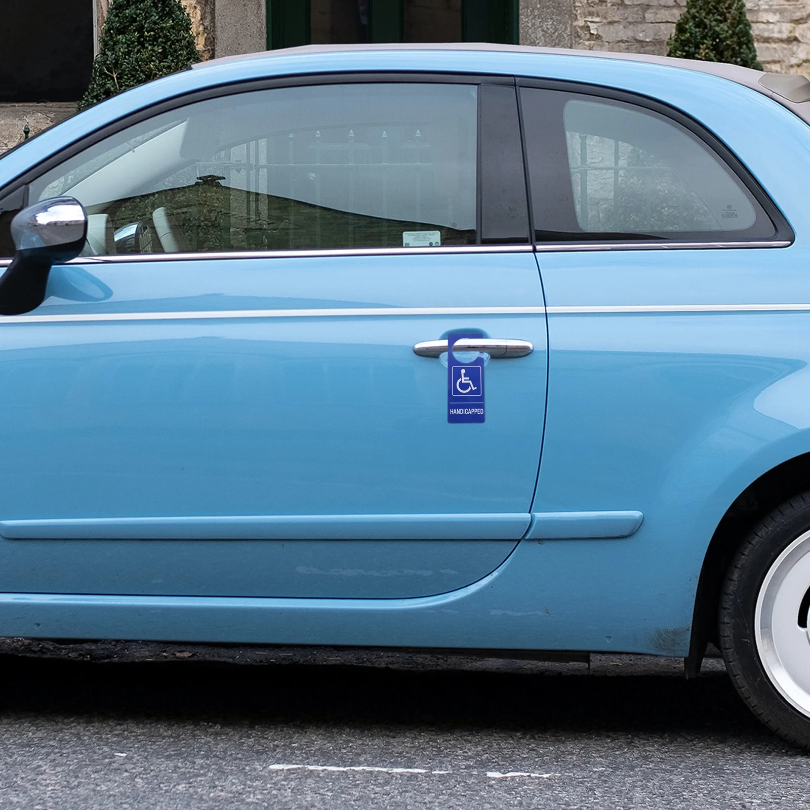 3Pcs Handicapped Parking Sign Strong Construction Easy Attachment for Indoor Outdoor Use Handicap Parking Sign