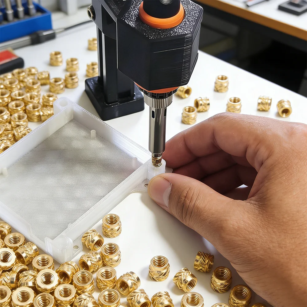 900/550/200Pcs Brass Heat-Set Threaded Inserts M2/M3/M4/M6 for 3D Printing Plastic Component Knurled Copper Insertion Rivet Nuts