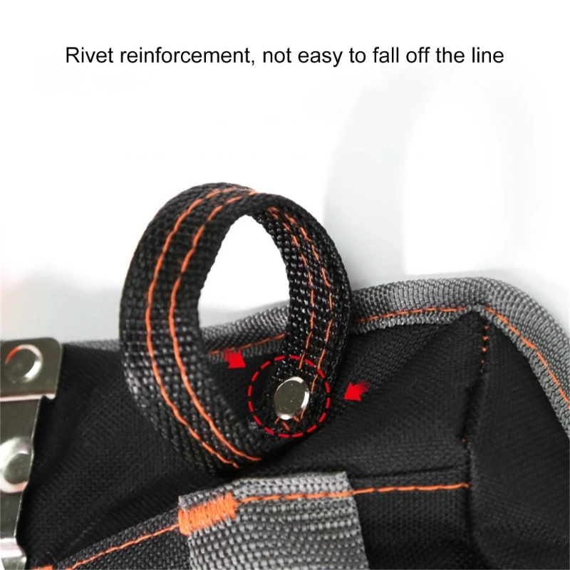 dwan Riñonera multifuncional con cinturón ajustable remachado herramienta refuerzo Holde