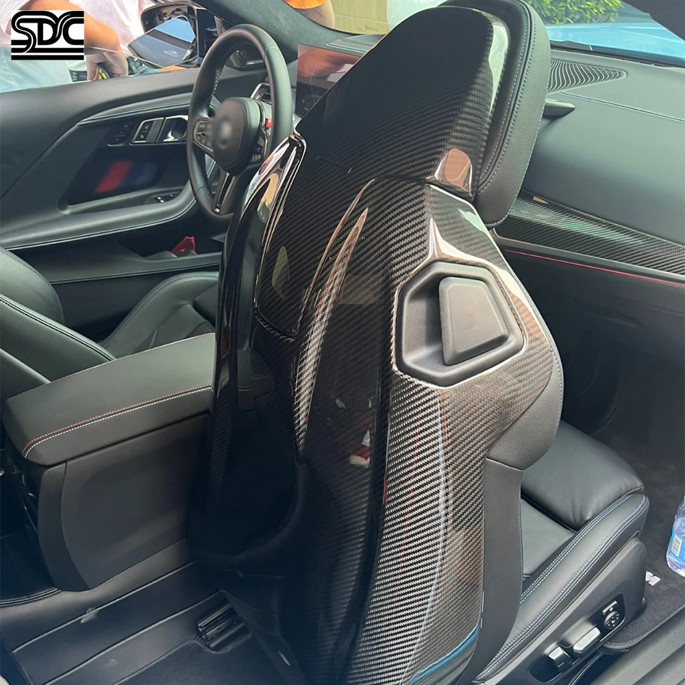 Real Dry Carbon Fibre Seats Backs For BMW M2 G87 Coupe M240i M8 F91 F92 G82 G83 M4 Carbon Fiber Seat Back Covers 4PCS/SET