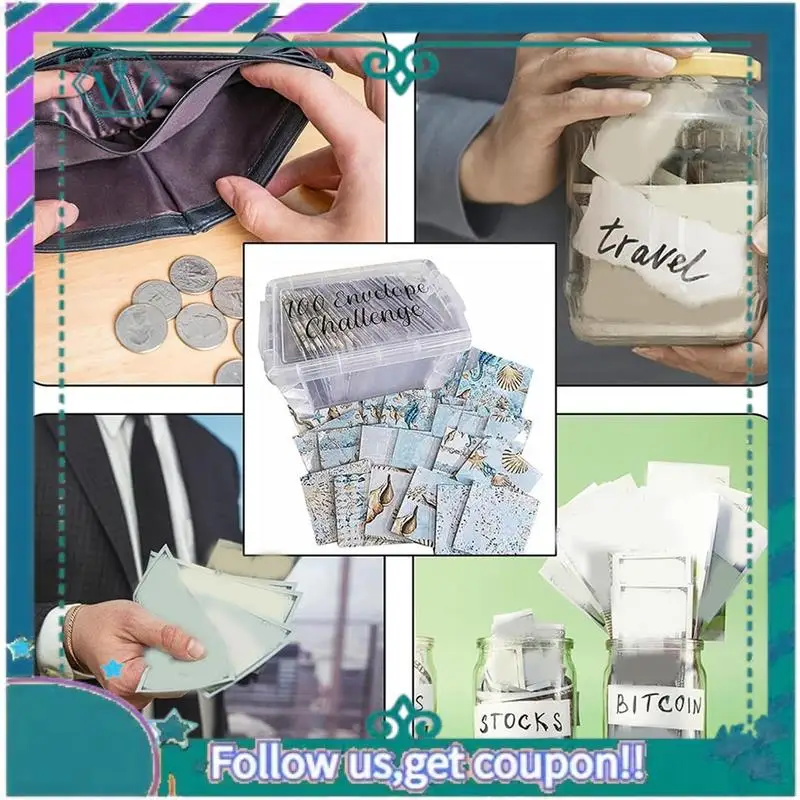 100 Envelope Challenge 100 Envelopes Money Saving Challenge Box Kit High Quality Perfect For 100 Day Savings Challenge