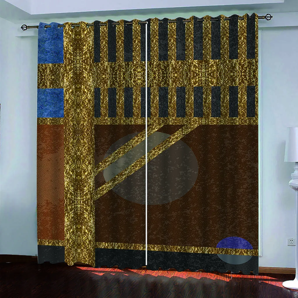 Customized Curtains On Offer Vintage Gold Art Curtains 2 Panels Kids Decor Curtains Boys Girls Bedroom Living Room