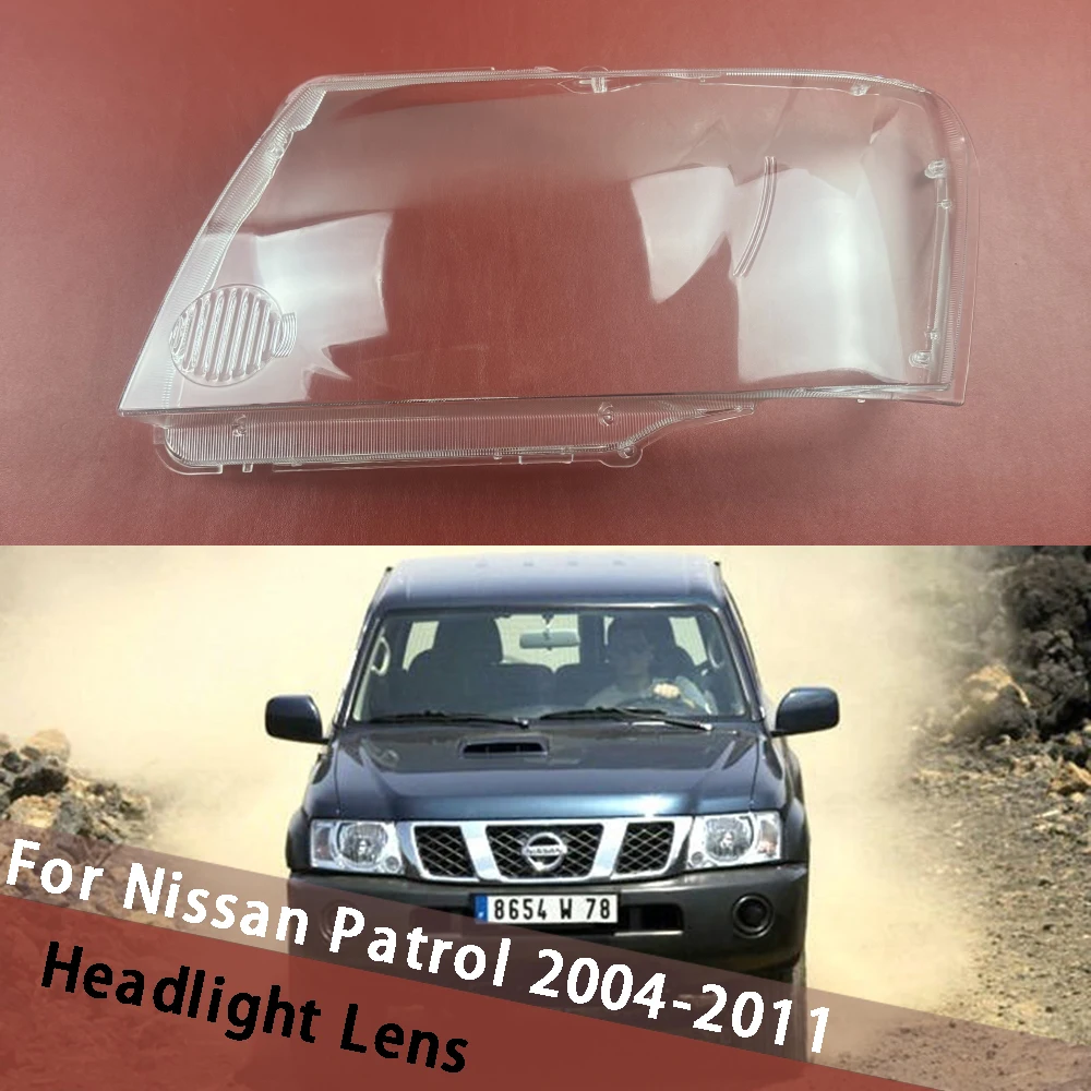 

For Nissan Patrol 2004~2011 Headlight Cover Lampshdade Headlamp Shell Plexiglass Replace Original Lens Housing Lamp Shade