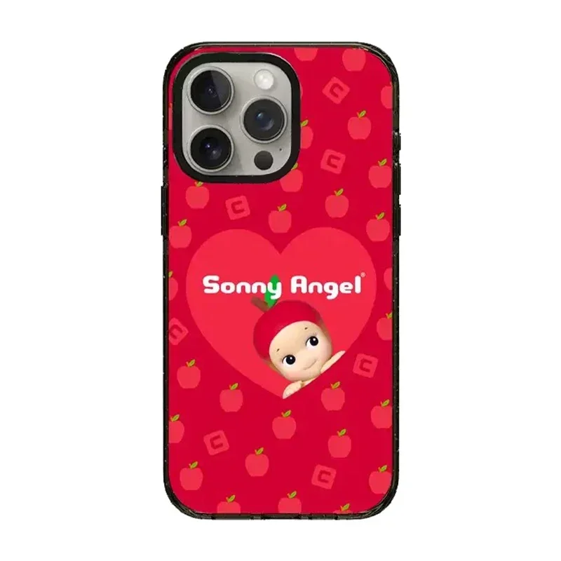 Cartoon Baby Fruit 2.5 Acrylic Black Border Magnetic Phone Case Cover for IPhone 12 13 14 15 16 Pro Max Case