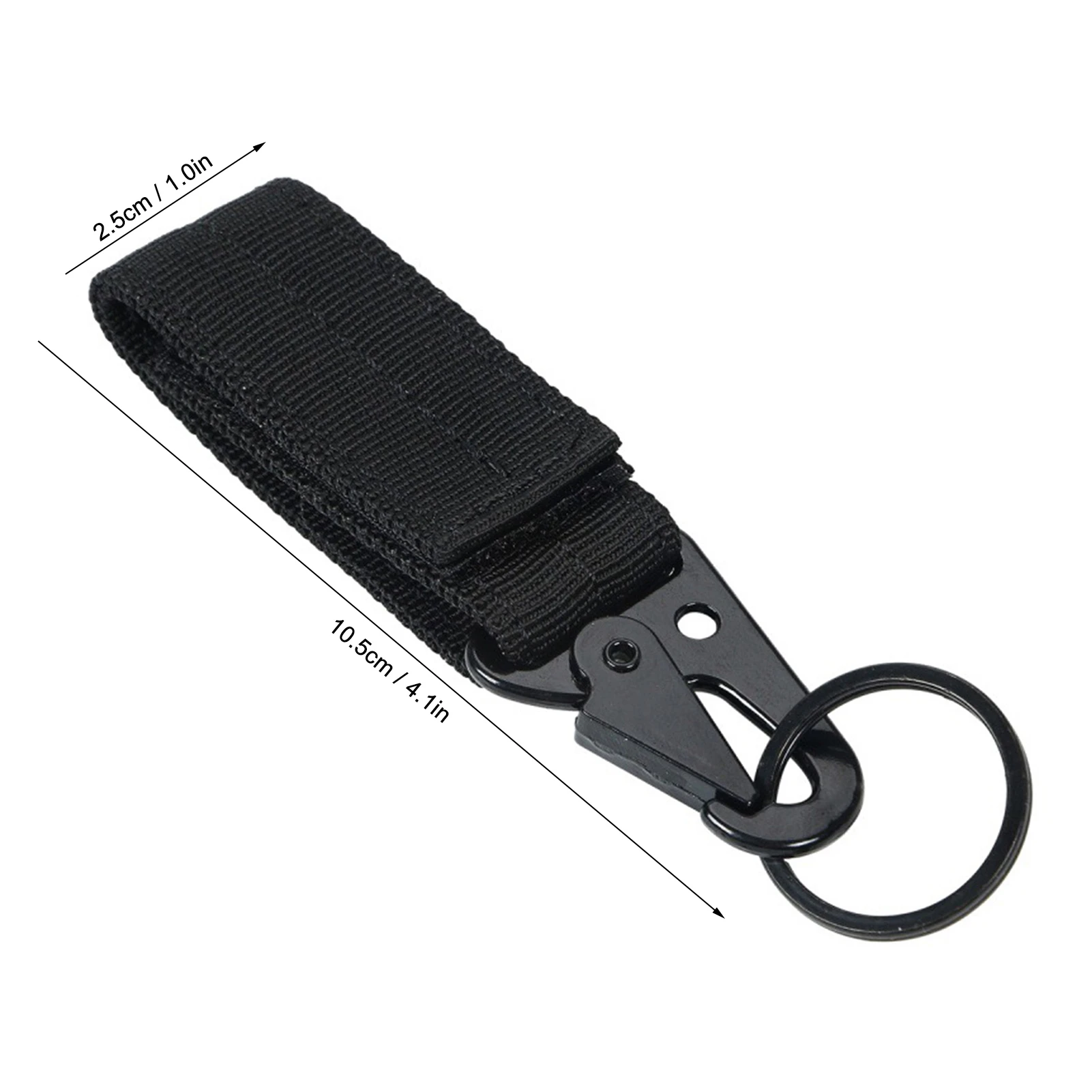 النايلون حزام حلقة تسلق السنانير المعدنية المحمولة النايلون حزام مشبك متعدد الوظائف العملي المفاتيح مخيم أداة لحقيبة الظهر #6