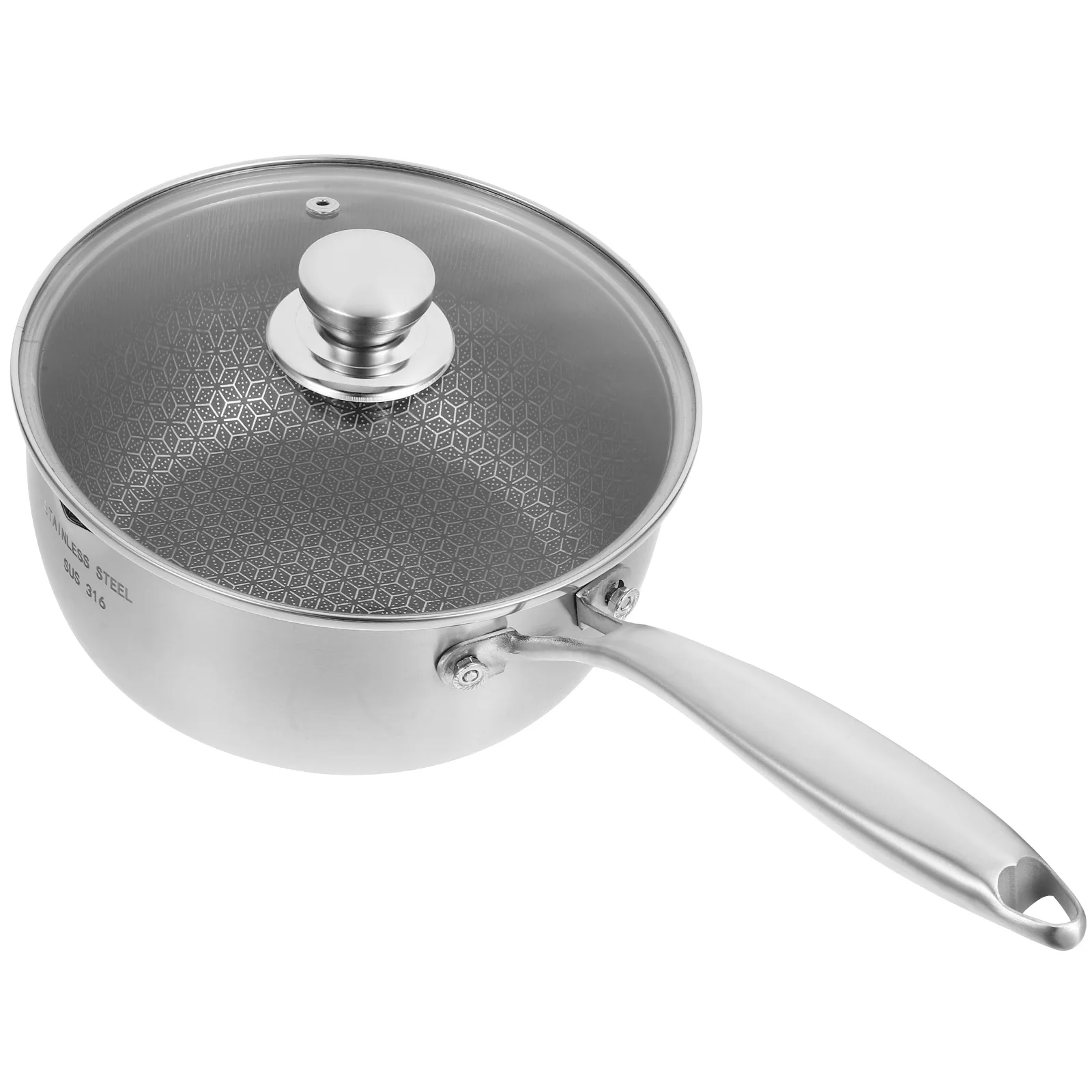 

Honeycomb Non stick Soup Pot Stainless Steel Thickened Bottom Pan Baby Food Cooking Pan Heat Resistant Kitchen