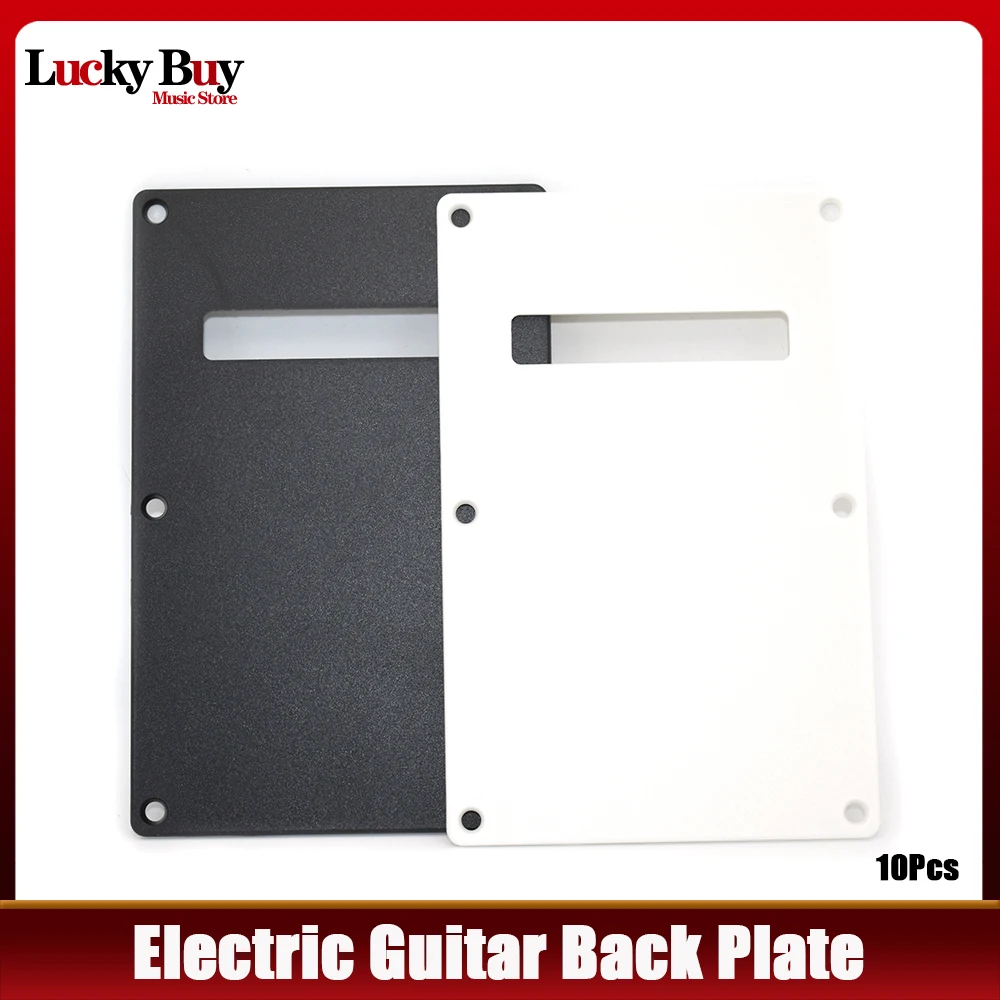 10 قطع من غطاء Pickguard PVC اللوحة الخلفية اللوحة الخلفية 1 طبقة للجيتار الكهربائي على الطراز الحديث باللونين الأبيض والأسود