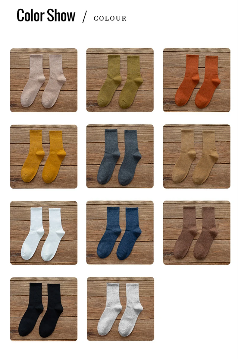 5/10 Pairs 95% Gekämmte Baumwolle Socken Männer Business Kleid Lange Socken Weiche Atmungsaktive Frühling Sommer Bunte Socke Für Mann 5 Paare/los – Detail 14
