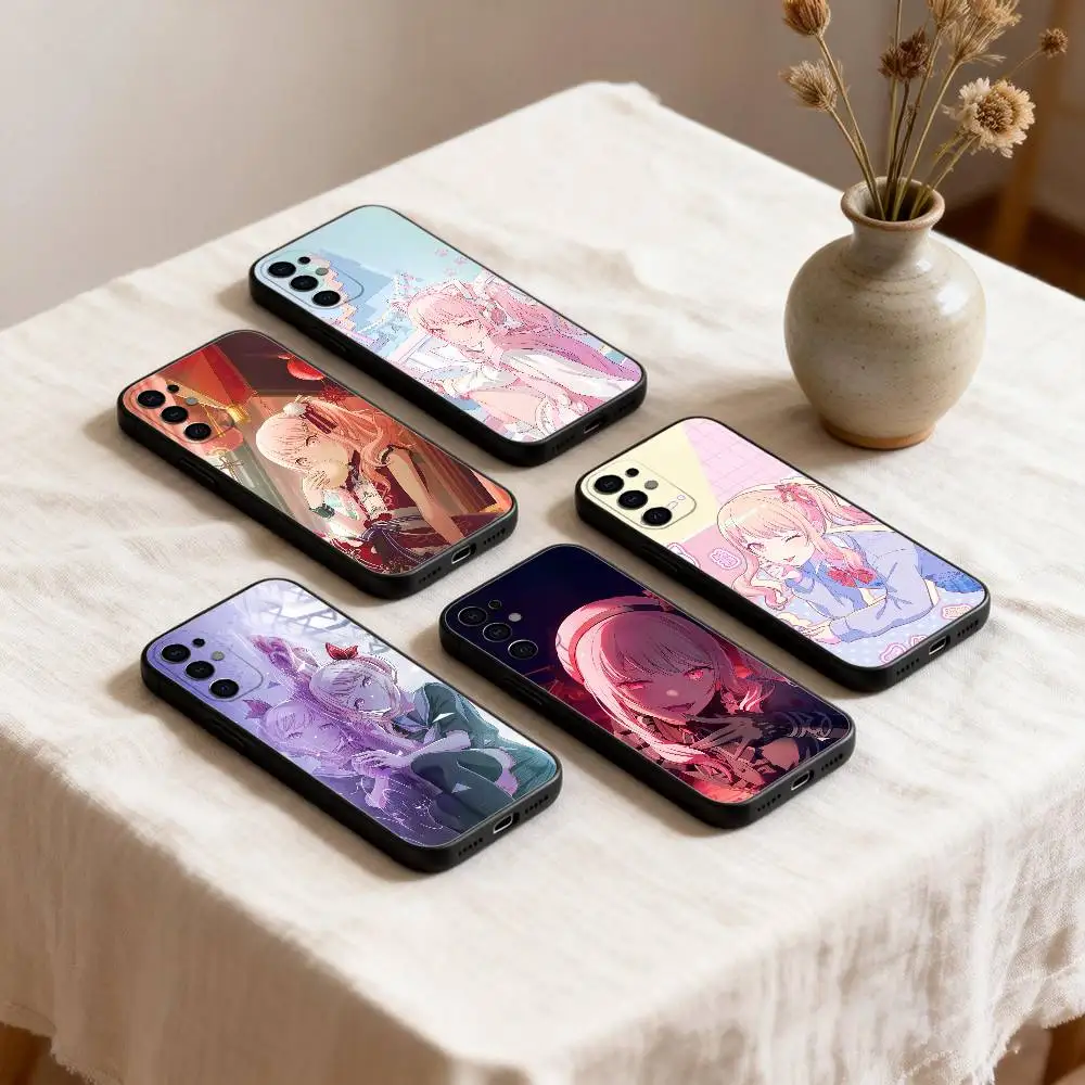 P-Project S-SEKAI Mizuki Akiyama Phone Case For Samsung S26,25,24,23,22,30,21,10,9,Ultra,Plus,Lite Black Soft Case