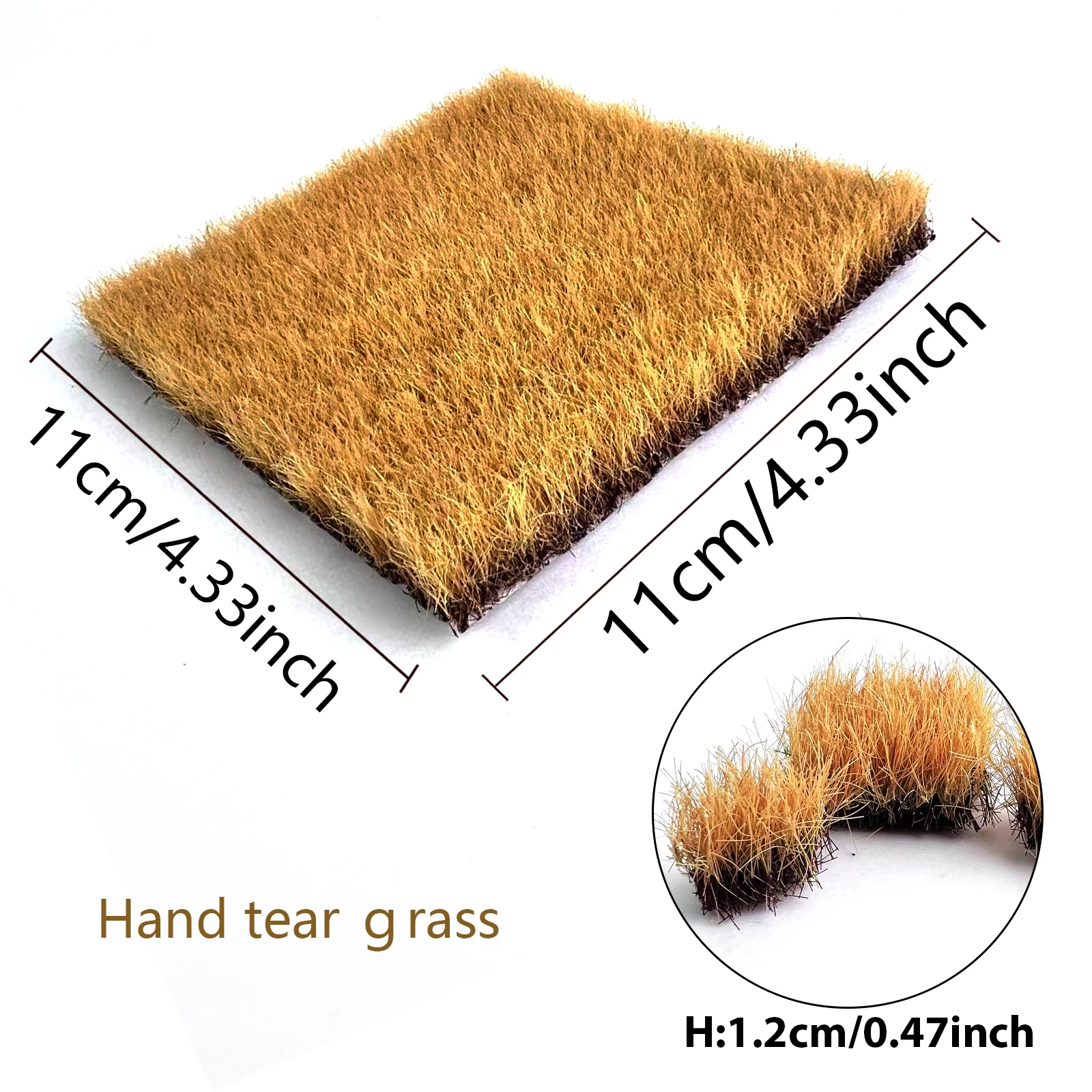 مجموعات الطحلب الصناعي الممزق يدويًا مقاس 12 مم - أضواء واقعية لمناظر قطار ديوراما ثلاثية الأبعاد