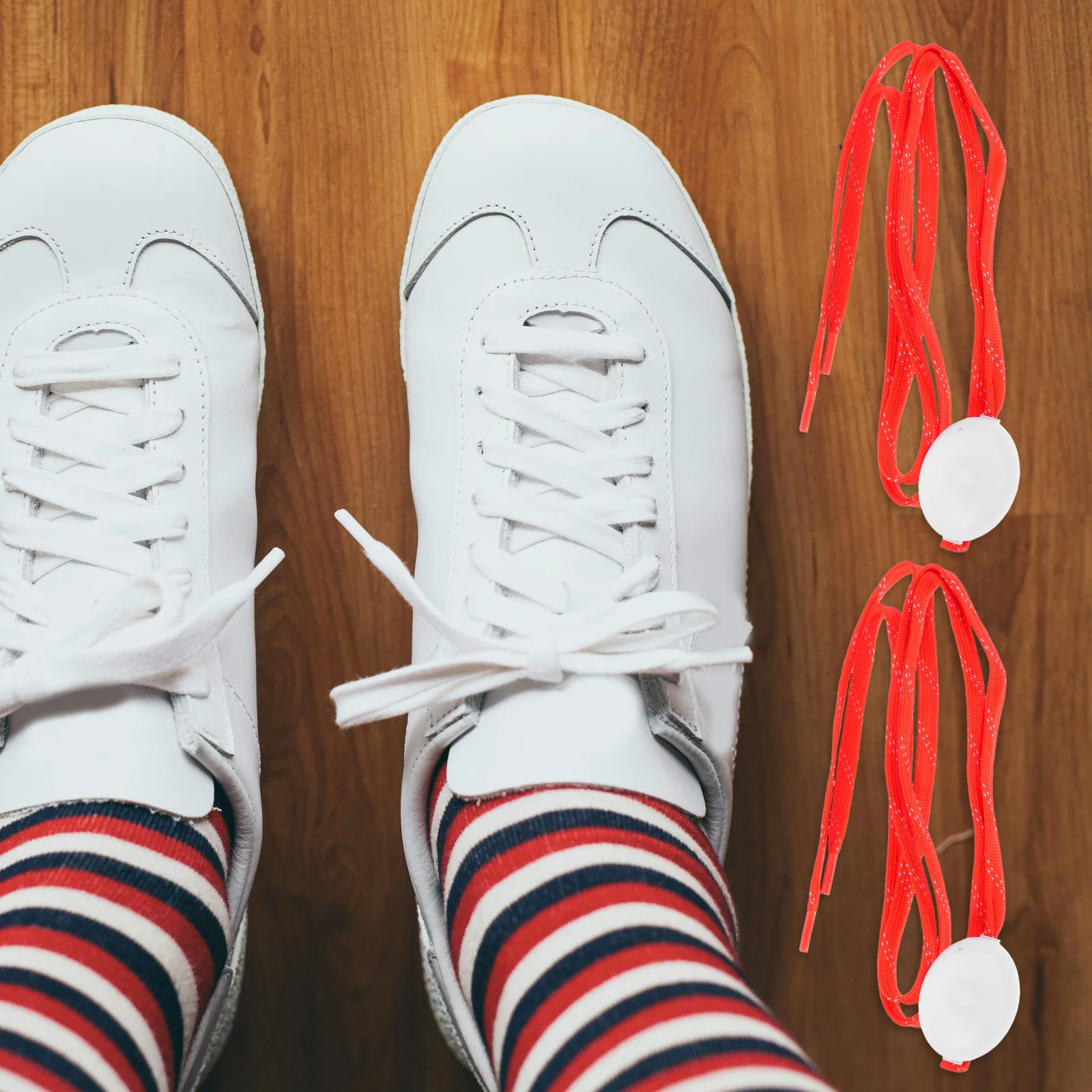 

1Pair LED Flashing Shoelaces Bright Light 10 LED Beads Washable for Party Running Hiking Dancing Light Up Shoestrings