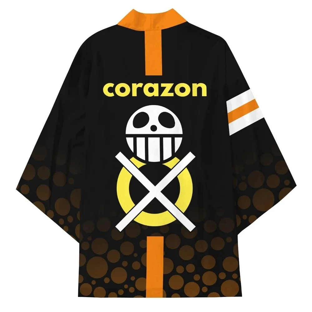 Anime Luffy Edward Newgate Ace Trafalgar Law Corazon Cosplay Costume Coat Uniform Cloak Tops Kimono Haori Shirt Unisex