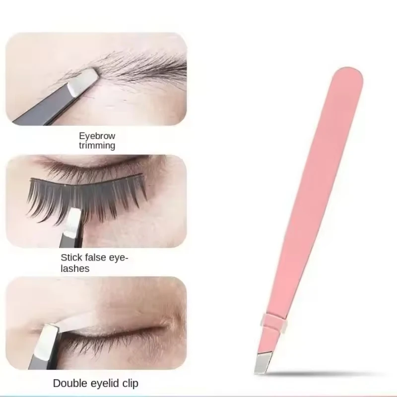 Pinzas profesionales para cejas, herramientas de maquillaje, alicates para pellizco de cejas, accesorios para cejas, removedor de Clip de pelo de belleza, 1 ud.