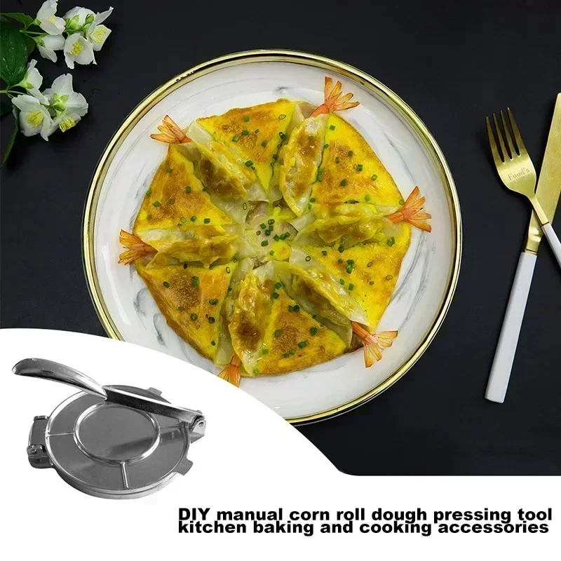 16/20CM DIY Tortilla Press Maker Aluminium Alloy Manual Corn Tortillas Dough Pressing Tools Kitchen Bakeware Cooking Accessories