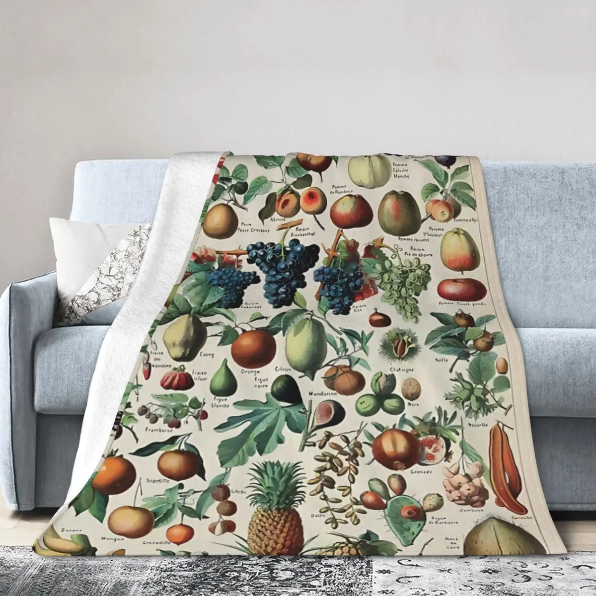 

Adolphe Millot Fruits Pour Tous Warm Flange blankets Soft and comfortable blanket picnic blanket birthday gift