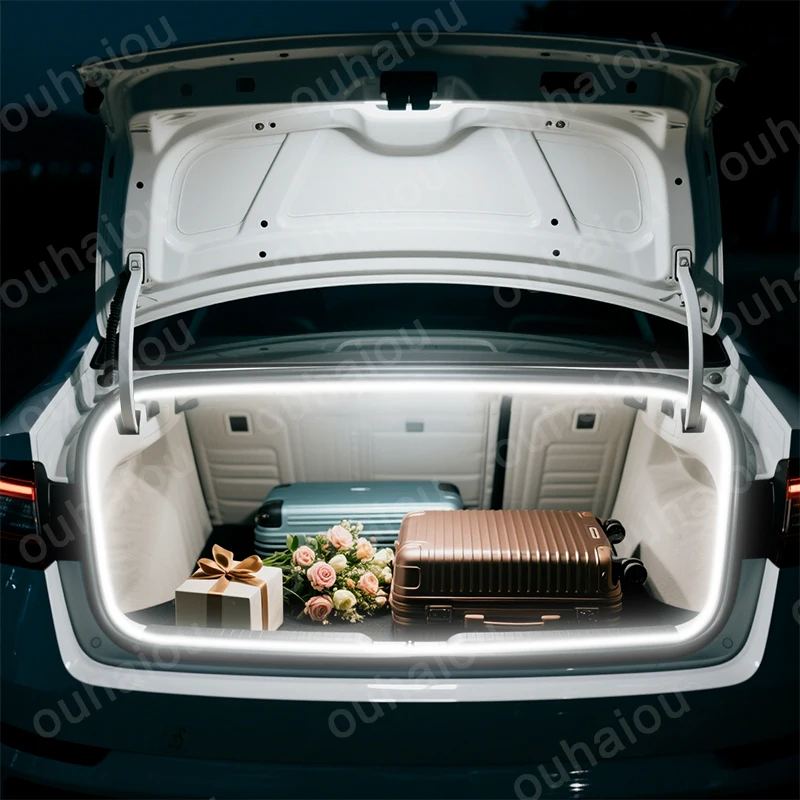 For 2006-2025 Skoda Octavia trunk light modification light Atmosphere lights Rear Trunk LED Light Bar Send interface photos