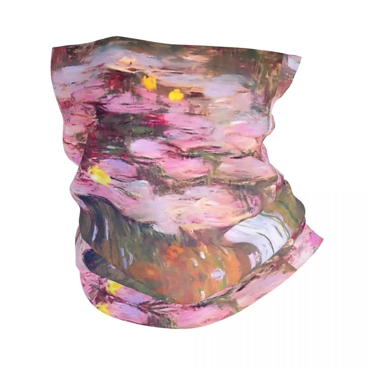 Pink Water Lilies Retro Headband Neck Thin Men Women Hiking Tube Scarf Face