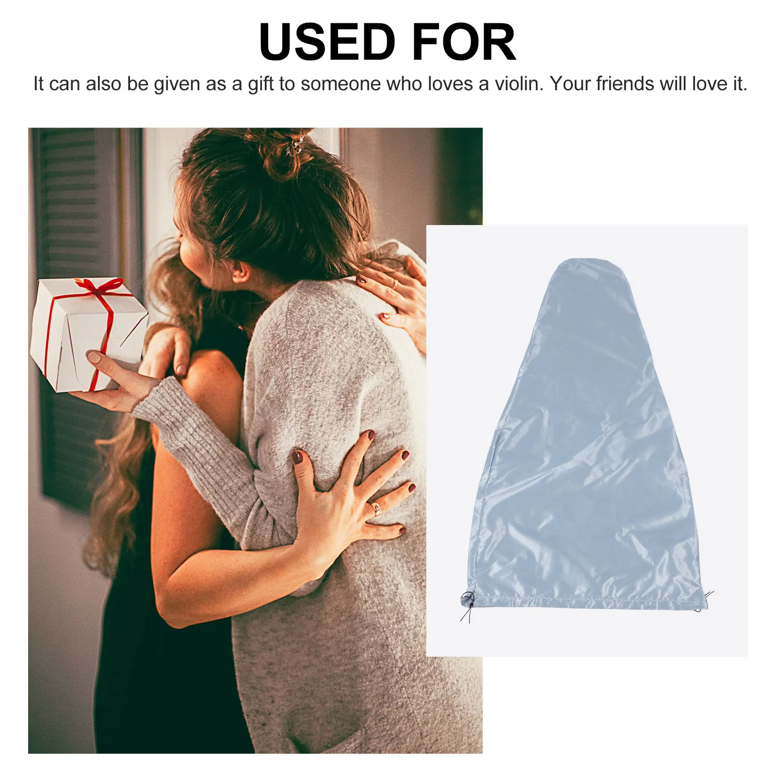 

Violin Dust Cover Blanket Accessories Explosion-proof Light Grey Cases Instrument