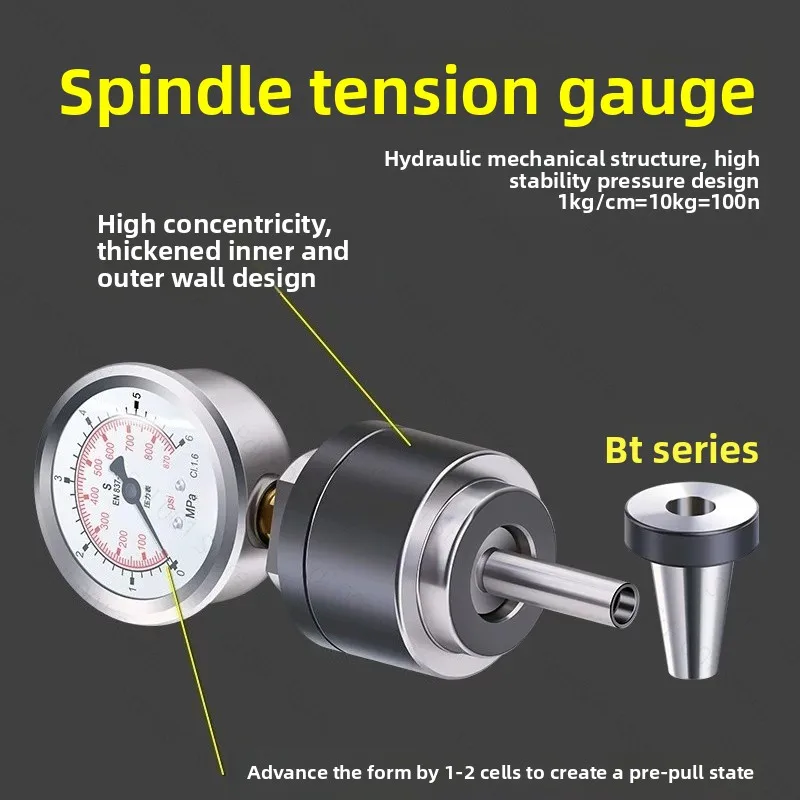 Spindle BT30/BT40/BT50 machine tool tension detection pressure gauge CNC machine tool force gauge（1pcs）