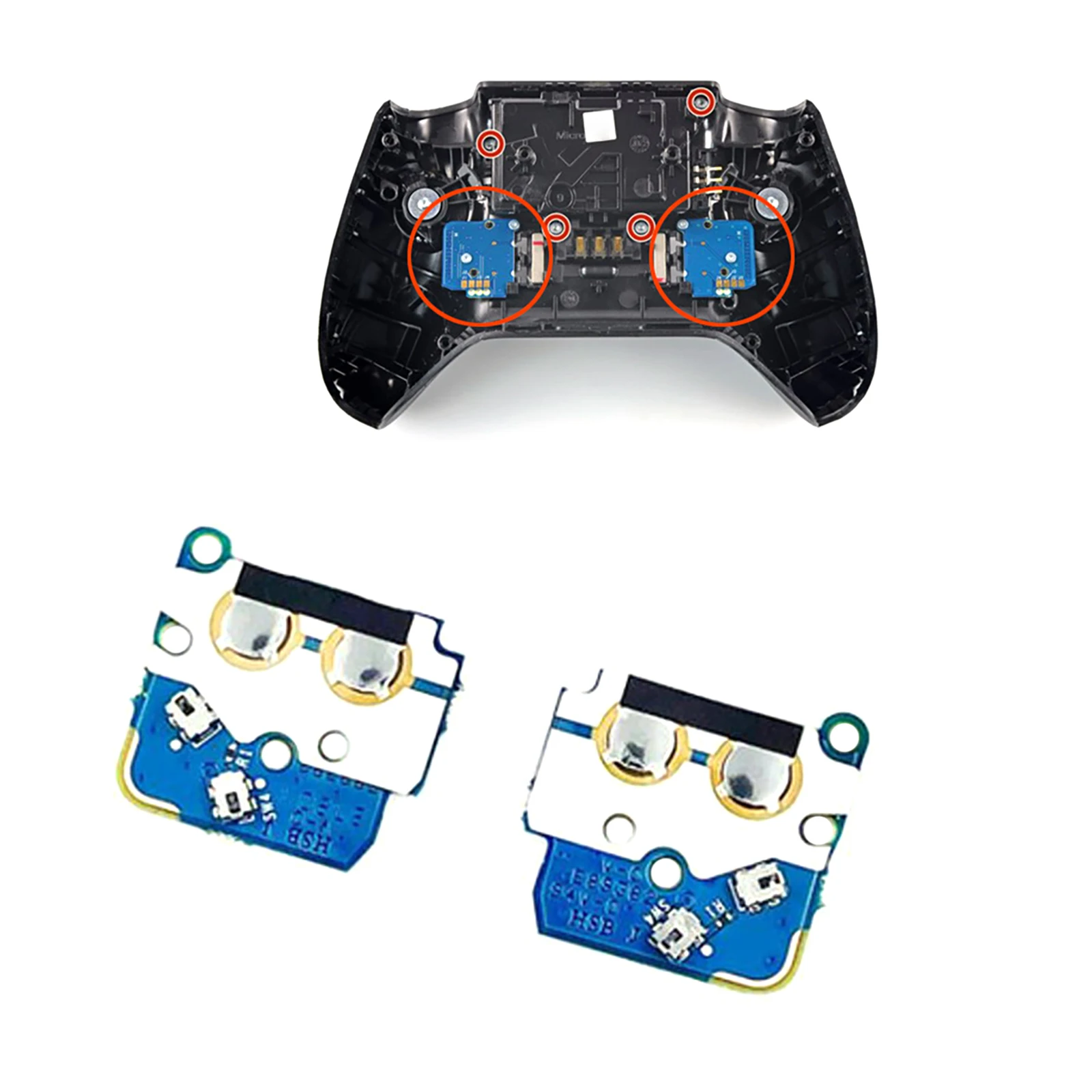 Image of 2 Stück Tastenpaddles für Xbox One Elite Series 2 Controller, Ersatz-Hauptplatine PCB Reparatur Gamepad-Teile