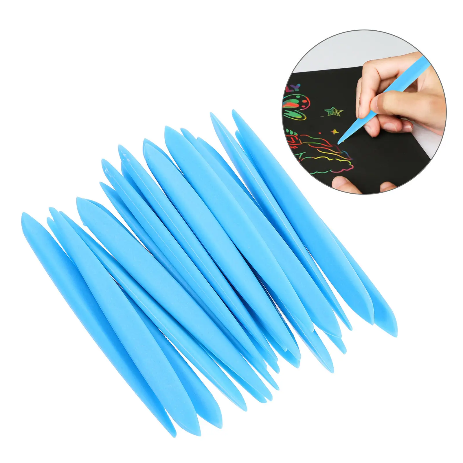 20Pcs Scratch Pens Dual Tip Drawing Tools for Painting Crafts Art Projects Friendly Ergonomic Design Fun Learning