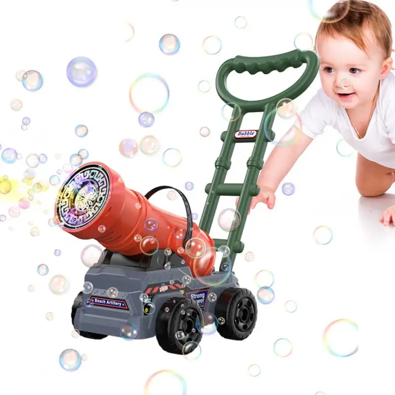 

Lawn Mower Bubble Machine Funny Outdoor Bubble Maker Machine Multipurpose Bubble Blowing Push Toy With Light And Music For Kids